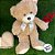 Urso de Pelúcia com Laço Prata - Bege - 40cm - 1 unidade - Rizzo - Imagem 4