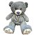 Urso de Pelúcia com Laço - Cinza - 54cm - 1 unidade - Rizzo - Imagem 1