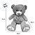 Urso de Pelúcia com Laço - Cinza - 54cm - 1 unidade - Rizzo - Imagem 2