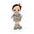 Boneca de Pelúcia com Vestido e Laço - Azul - 35cm - 1 unidade - Rizzo - Imagem 1