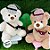 Urso de Pelúcia com Boina e Bolsinha - Branco - 27,5cm - 1 unidade - Rizzo - Imagem 4
