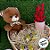 Urso de Pelúcia com Laço Listrado - Marrom - 20cm - 1 unidade - Rizzo - Imagem 4