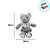 Urso de Pelúcia com Jardineira - Branco e Verde - 50cm - 1 unidade - Rizzo - Imagem 2