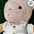 Urso de Pelúcia com Jardineira - Branco e Verde - 50cm - 1 unidade - Rizzo - Imagem 3