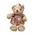 Urso de Pelúcia com Vestido Xadrez - Rosa - 37cm - 1 unidade - Rizzo - Imagem 1