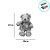 Urso de Pelúcia com Vestido Xadrez - Rosa - 37cm - 1 unidade - Rizzo - Imagem 2