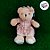 Urso de Pelúcia com Vestido Xadrez - Rosa - 37cm - 1 unidade - Rizzo - Imagem 4