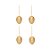 Ovo de Páscoa Decorativo para Pendurar - Glitter Ouro - 6cm - 4 unidades - Rizzo - Imagem 1