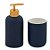 Kit para Banheiro Azul Fosco com 2 peças - 6,5x16,5cm - 1 unidade - Rizzo - Imagem 1