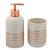 Kit para Banheiro Listras Rose Gold com 2 peças - 6,5x16,5cm - 1 unidade - Rizzo - Imagem 1