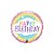 Balão de Festa Microfoil 18" 46cm - Redondo Happy Birthday Arco-iris - 1 unidade - Qualatex Outlet - Rizzo - Imagem 1