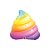 Balão de Festa Microfoil 30" 76cm - Emoji Cocô Arco-Íris - 1 unidade - Qualatex Outlet - Rizzo - Imagem 1