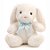 Coelho de Pelúcia Branco com Laço Azul - 25cm - 1 unidade - Cromus - Rizzo - Imagem 1