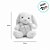 Coelho de Pelúcia Branco com Laço Rosa - 25cm - 1 unidade - Cromus - Rizzo - Imagem 2