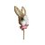 Pick Decorativo Páscoa - Coelho de Gravata Rosa - 30cm  - 1 unidade - Cromus - Rizzo - Imagem 1