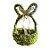 Enfeite Decorativo de Páscoa - Cesta Rústico Orelha de Coelho Folhas Verde - 32cm - 1 unidade - Cromus - Rizzo - Imagem 1