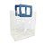 Sacola Transparente PVC com Alça Quadrada de Couro Azul - 26x22x12cm - 10 unidades - Rizzo - Imagem 1