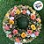 Guirlanda de Páscoa - folhas, flores e Ovos Coloridos - 40cm - 1 unidade - Cromus - Rizzo - Imagem 1