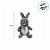 Coelho de Pelúcia Bege com Gravata de Cenoura - 25cm - 1 unidade - Rizzo - Imagem 3