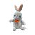 Coelho de Pelúcia Branco com Gravata de Cenoura - 25cm - 1 unidade - Rizzo - Imagem 4