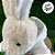 Coelho de Pelúcia Branco com Moletom e Touca - 30cm - 1 unidade - Rizzo - Imagem 3