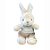 Coelho de Pelúcia Branco com Moletom e Touca - 30cm - 1 unidade - Rizzo - Imagem 5