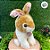 Coelho de Pelúcia Sentado Marrom  - 26cm - 1 unidade - Rizzo - Imagem 1