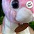 Coelho de Pelúcia Sentado Rosa - 26cm - 1 unidade - Rizzo - Imagem 3