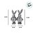 Enfeite Decorativo De Páscoa - Casal De Coelhos - 46cm - 1 unidade - Rizzo - Rizzo - Imagem 2