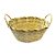 Cesta Decorativa de Bambu Oval com alça - Amarelo - 23cm - 1 unidade - Cromus  - Rizzo - Imagem 5