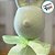 Enfeite Decorativo de Páscoa - Coelho Verde Flocado com Laço - 31cm - 1 unidade - Cromus  - Rizzo - Imagem 3