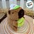 Chaveiro de Pelúcia - Capivara Marrom Claro de Boné Segurando bola de Tennis - 13cm - 1 unidade - Rizzo - Imagem 1