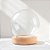 Cúpula Redoma de Vidro Decorativa 10x10cm - Base Madeira Clara - 1 unidade - Rizzo - Imagem 1
