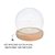 Cúpula Redoma de Vidro Decorativa 10x10cm - Base Madeira Clara - 1 unidade - Rizzo - Imagem 6