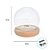 Cúpula Redoma de Vidro Decorativa 10x10cm - Base Madeira Clara - 1 unidade - Rizzo - Imagem 8