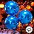 Balão de Festa Metalizado 15'' 38cm - Esphera Azul Redondo - 1 unidade - Cromus - Rizzo - Imagem 2