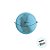 Balão de Festa Metalizado 15'' 38cm - Esphera Azul Claro Redondo - 1 unidade - Cromus - Rizzo - Imagem 1