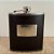 Cantil Inox com Couro Marrom Escuro de Bolso para Whisky - Modelo 1 - 175ml - 1 unidade - Rizzo - Imagem 1