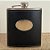 Cantil Inox com Couro Preto de Bolso para Whisky - Modelo 2 - 175ml - 1 unidade - Rizzo - Imagem 1
