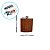 Cantil Inox com Couro Claro de Bolso para Whisky - Modelo 2 - 175ml - 1 unidade - Rizzo - Imagem 4