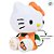 Boneca Frutinhas Hello Kitty de Vinil - Laranja - 11cm - 1 unidade - Rizzo - Imagem 2
