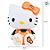 Boneca Frutinhas Hello Kitty de Vinil - Laranja - 11cm - 1 unidade - Rizzo - Imagem 3