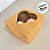 Caixa Para Doce Com Visor De Coração - 7x7x3cm - Kraft - 10 unidades - Assk - Rizzo - Imagem 1