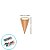 Kit Cone Metalizado Com Etiqueta - Caramelo - 10x15cm - 50 unidades - Cromus - Rizzo - Imagem 3