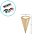 Kit Cone Metalizado Com Etiqueta - Creme - 10x15cm - 50 unidades - Cromus - Rizzo - Imagem 3
