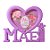 Porta Retrato Mãe com Moldura de Coração - Roxo - 1 unidade - Rizzo - Imagem 1