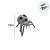 Brinquedo Cute Spider - Amarelo - 1 unidade - Rizzo - Imagem 2