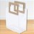 Sacola Transparente PVC Com Alça Retangular Couro Bege - 25x22x12cm - 1 unidade - Cromus - Rizzo - Imagem 1