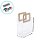 Sacola Transparente PVC Com Alça Retangular Couro Bege - 25x22x12cm - 1 unidade - Cromus - Rizzo - Imagem 3