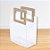 Sacola Transparente PVC Com Alça Retangular Couro Bege - 17x15x8cm - 1 unidade - Cromus - Rizzo - Imagem 1